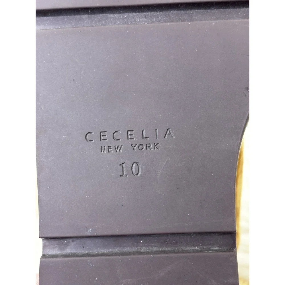 Cecelia NY Gemma Wedge Boots Tan Suede Chelsea Booties Women's 10 Boho Chic